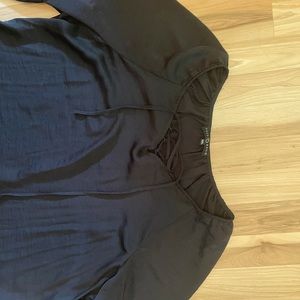 Fred David, Black Blouse w/ statement sleeves XXL
